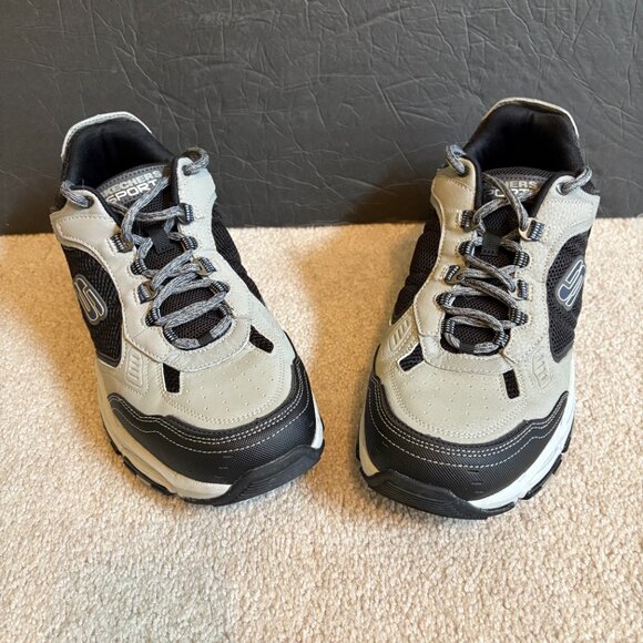 Skechers Sport Vigor Shoes Men's Size 11 Goodyear Black Gray 237145W - Picture 2 of 10